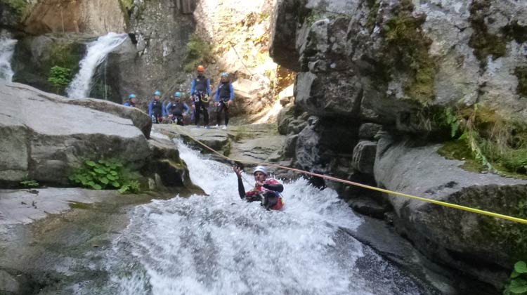 Toboggan naturel, canyoning du Tapoul